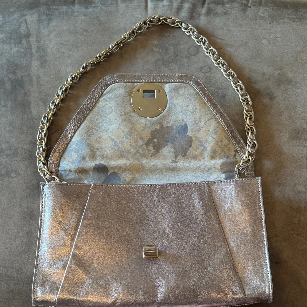Elliott Lucca Metallic Gold Clutch/Crossbody Bag - Picture 4 of 5